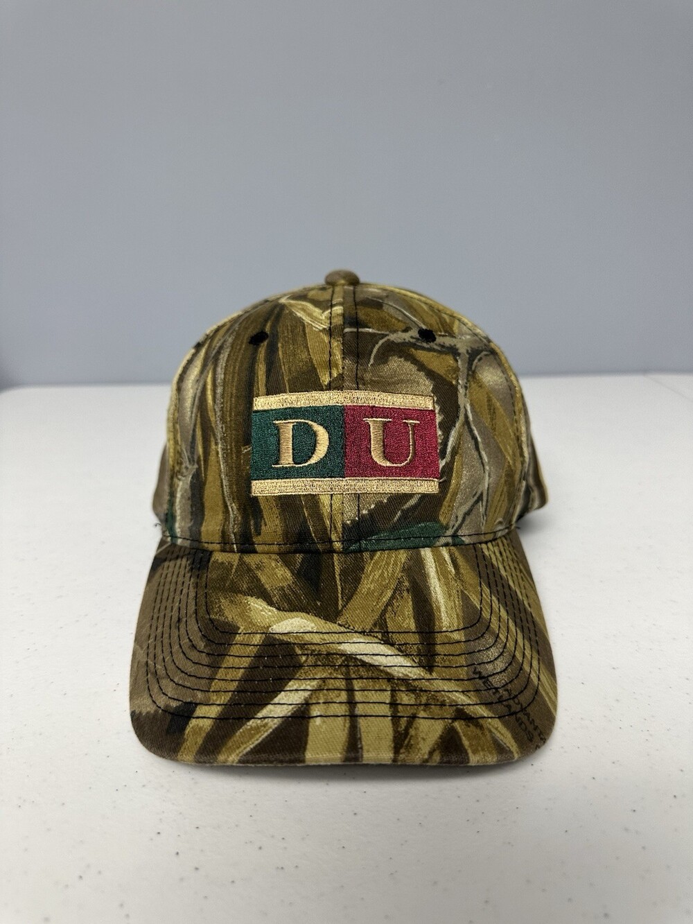 Vintage 90s Ducks Unlimited, Adjustable Camo Hat, Duck Hunting Cap, Wetlands